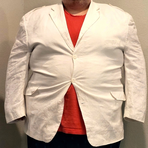 Diamond Threads 64L White Dinner Jacket - Picture 4 of 5